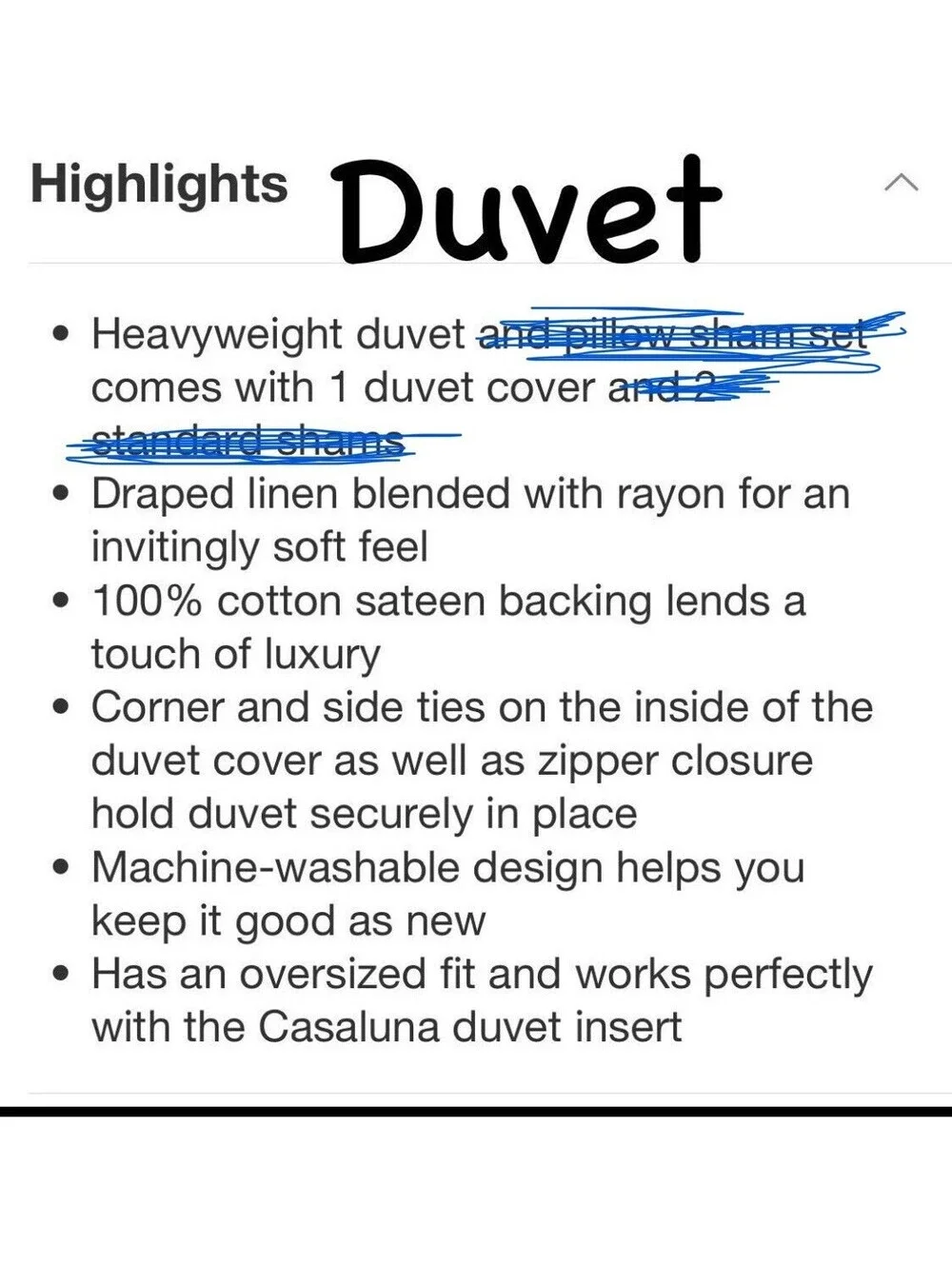 Casaluna Heavyweight Linen Duvet Queen light cream ivory quilt blanket New